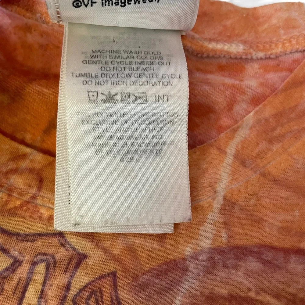 Harley-Davidson Orange Pink Burn Out T-Shirt - Picture 3 of 6